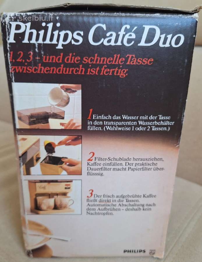 Vintažinis retro kavos aparatas Philips Cafe Duo - nuotraukos Nr. 4