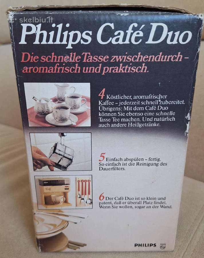 Vintažinis retro kavos aparatas Philips Cafe Duo - nuotraukos Nr. 5