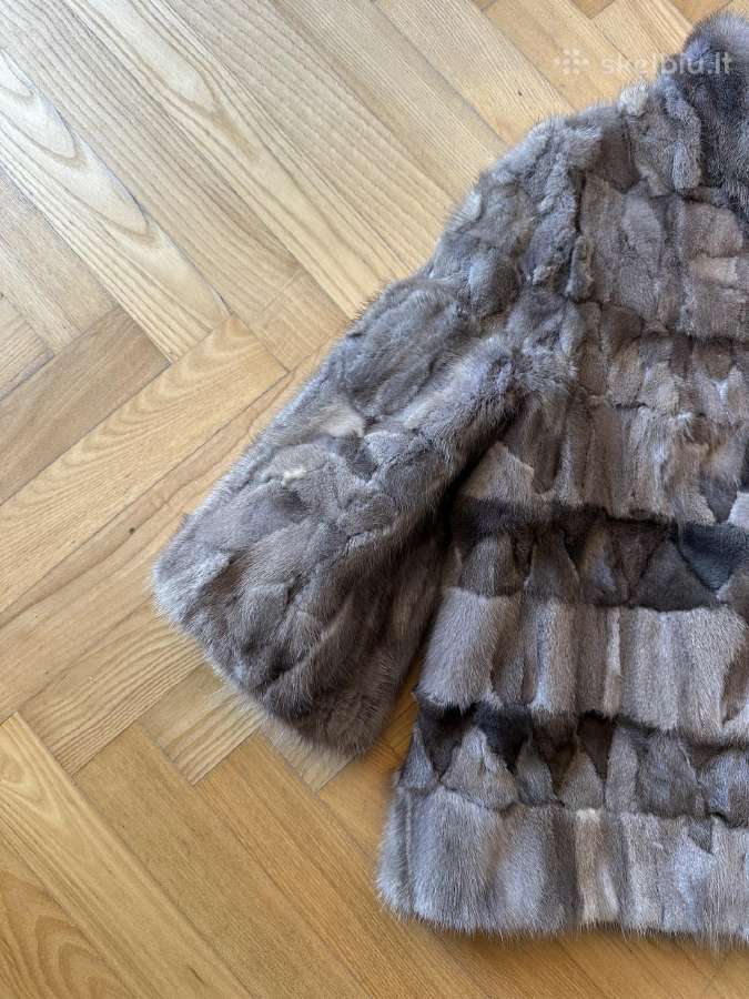Kirptos audinės kailinukai su 3/4 rankovytėmis - nuotraukos Nr. 4