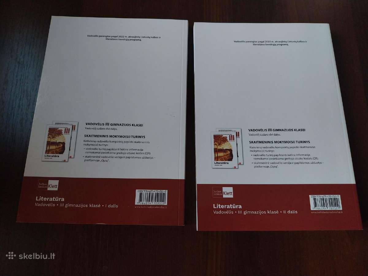 Literatūros vadovėliai 11 kl. 1-2 dalis - nuotraukos Nr. 2