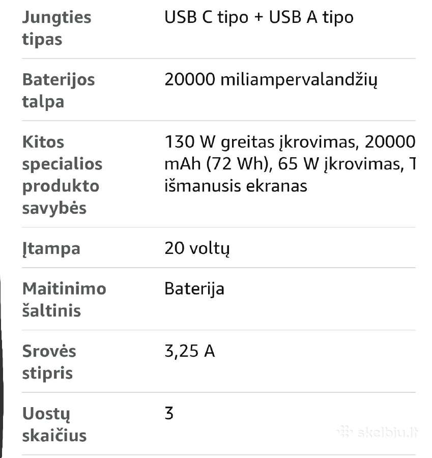 Išorinė baterija Ugreen - nuotraukos Nr. 7