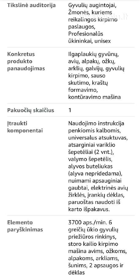 Avių kirpimo mašinėlė 1000w - nuotraukos Nr. 9
