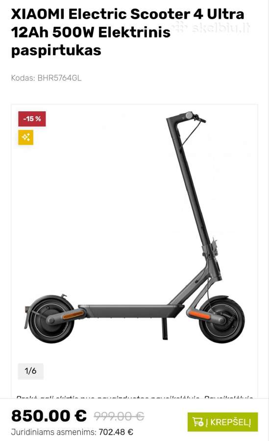 Xiaomi scooter 4 ultra - nuotraukos Nr. 2