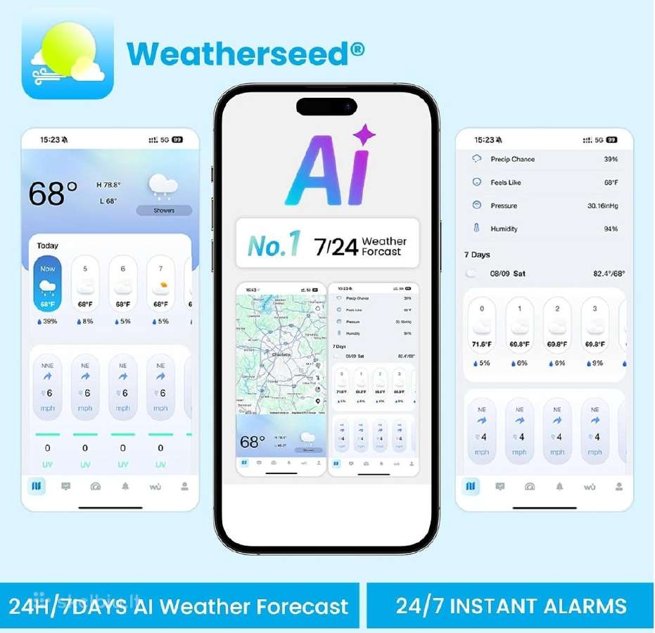 Išmanioji Wi-fi meteorologine stotelė Sainlogic - nuotraukos Nr. 2