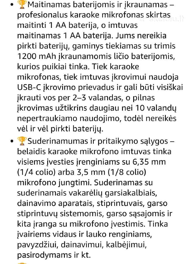 Belaidžiai mikrafonai Talomen 2vnt - nuotraukos Nr. 5