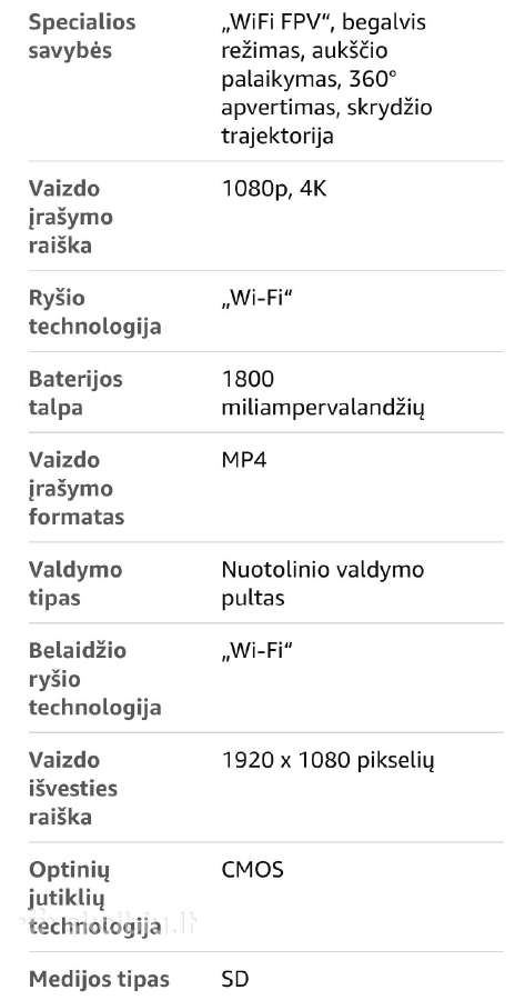 Dronas E88 pro su 2 kamerom - nuotraukos Nr. 5