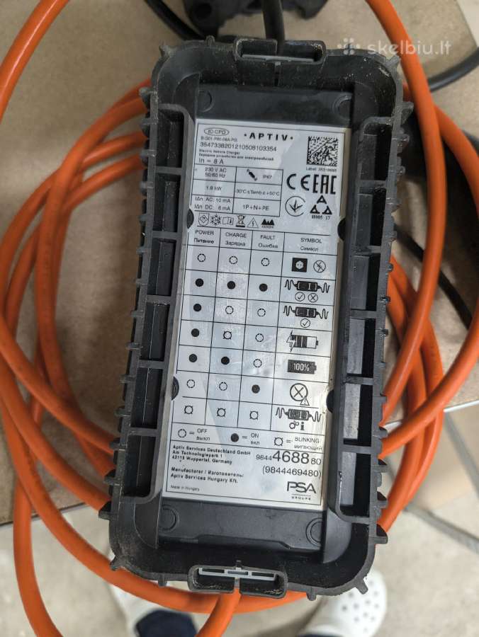Originalus Type 2 elektromobilio kroviklis Psa - nuotraukos Nr. 2