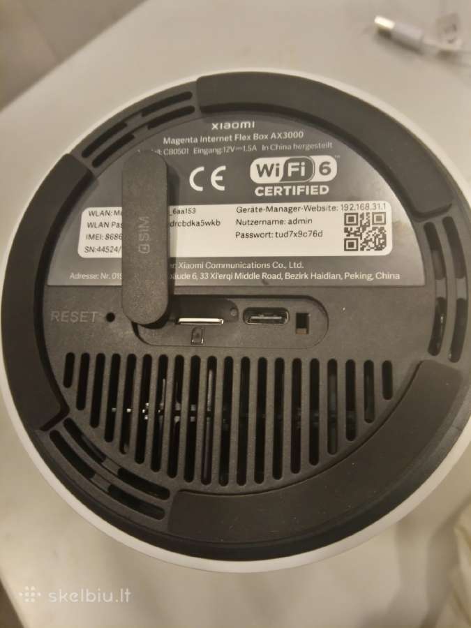 4G modemas su sim maršrutizatorius wifi6 - nuotraukos Nr. 2