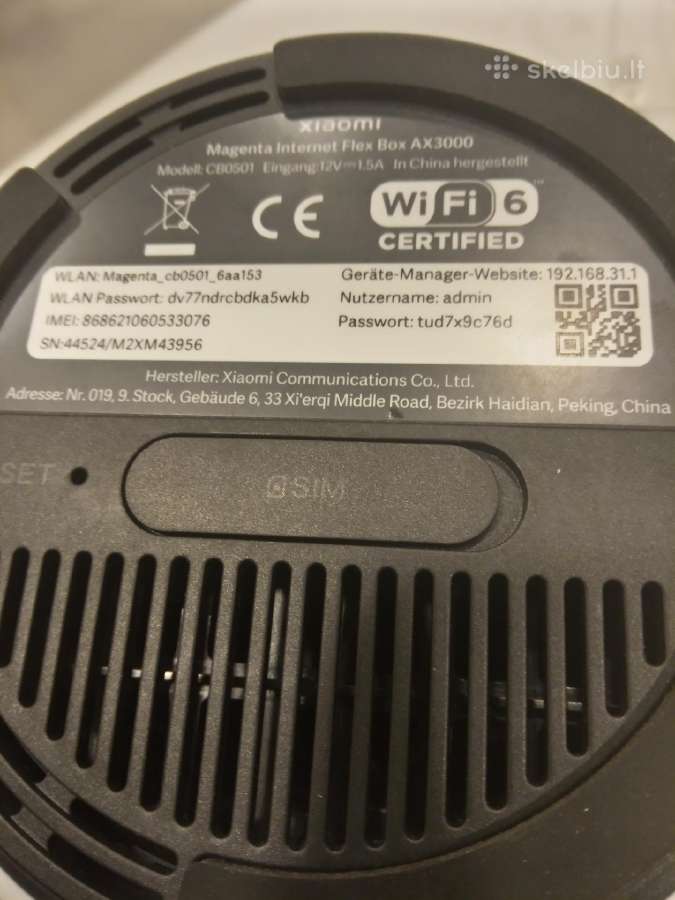 4G modemas su sim maršrutizatorius wifi6 - nuotraukos Nr. 7