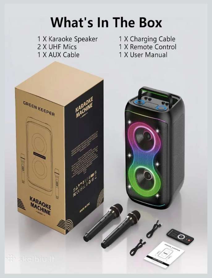 Nešiojama bluetooth kolonėlė Green keeper - nuotraukos Nr. 6