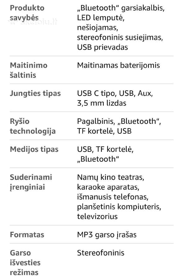 Nešiojama bluetooth kolonėlė Green keeper - nuotraukos Nr. 9
