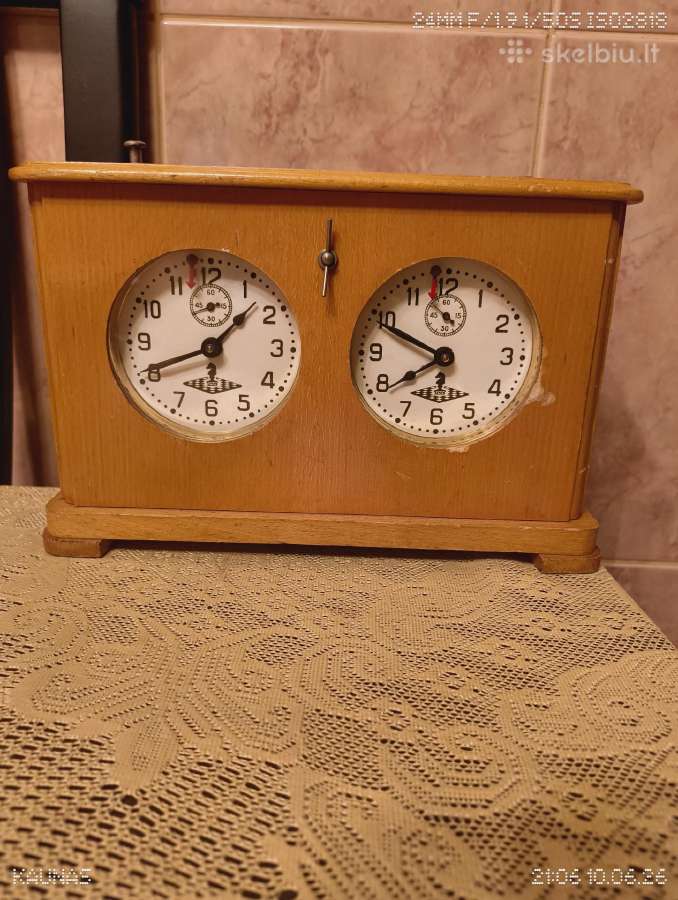 CcCCCP mechaninis laikrodis šaškių šachmatų - Veik - nuotraukos Nr. 2