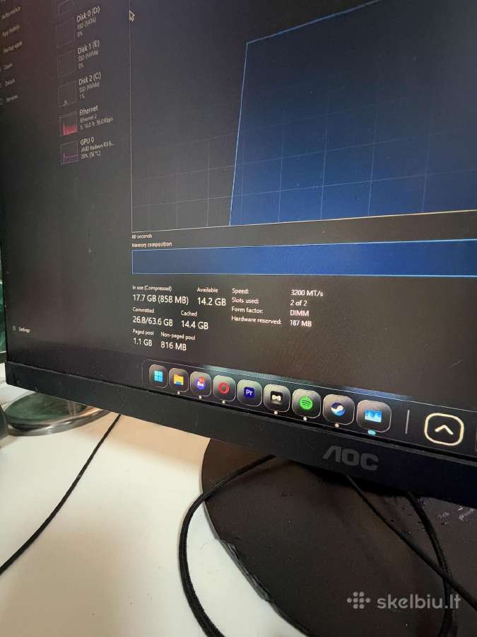 Pc rx 6600 + i5-12400f + 32gb RAM + 512gb - nuotraukos Nr. 7