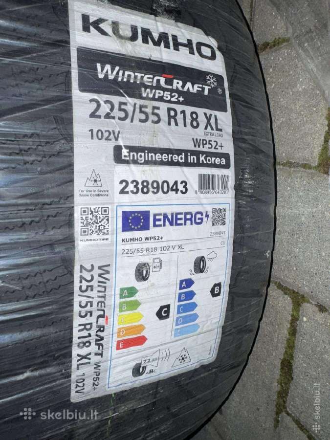 Žieminės padangos 225/55 R18 Kumho - nuotraukos Nr. 3