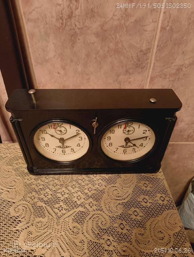 CcCCCP mechaninis laikrodis šaškių šachmatų -Veiki - nuotraukos Nr. 4