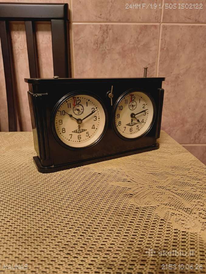 CcCCCP mechaninis laikrodis šaškių šachmatų -Veiki - nuotraukos Nr. 7