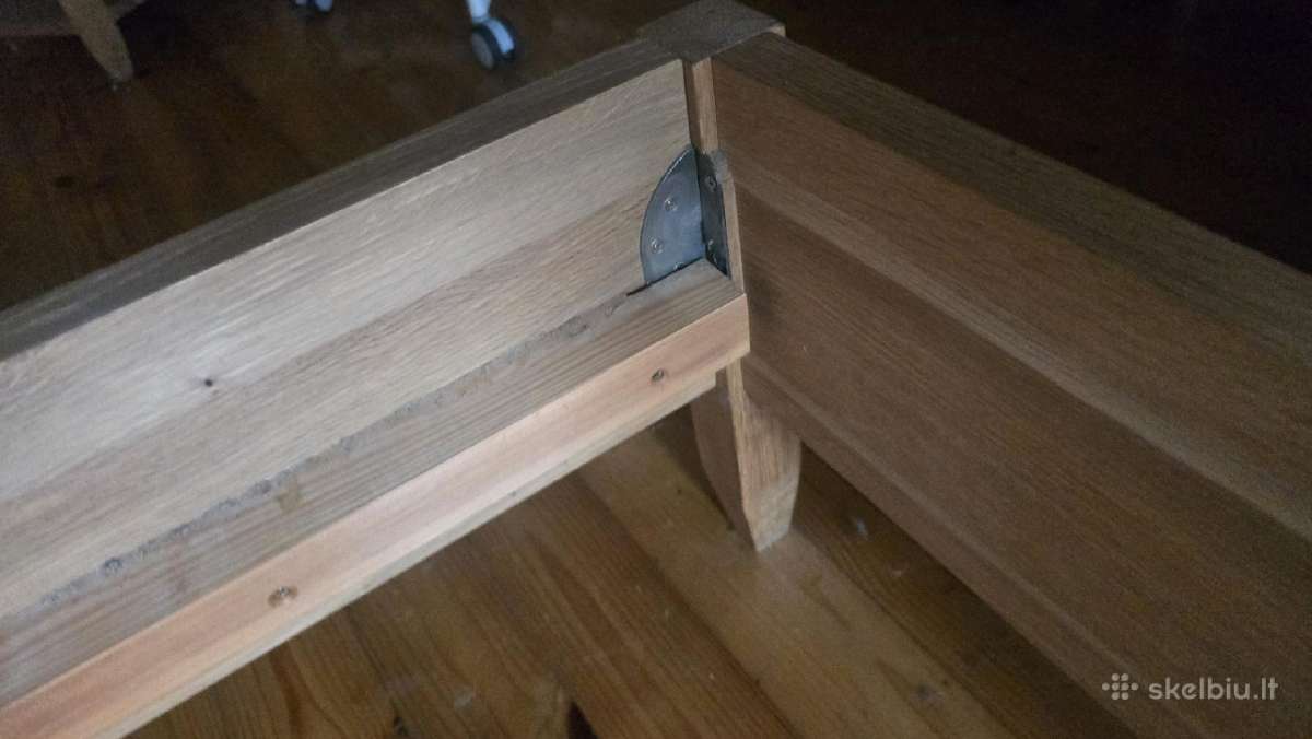 Dvigulė lova 200x180 + spinteles ąžuolo masyvo - nuotraukos Nr. 3