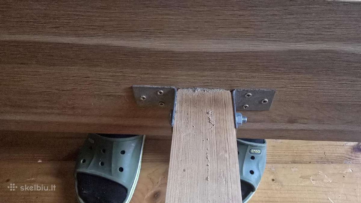 Dvigulė lova 200x180 + spinteles ąžuolo masyvo - nuotraukos Nr. 4