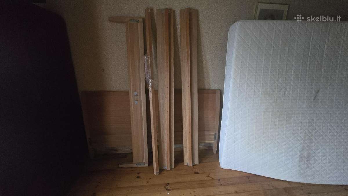Dvigulė lova 200x180 + spinteles ąžuolo masyvo - nuotraukos Nr. 9