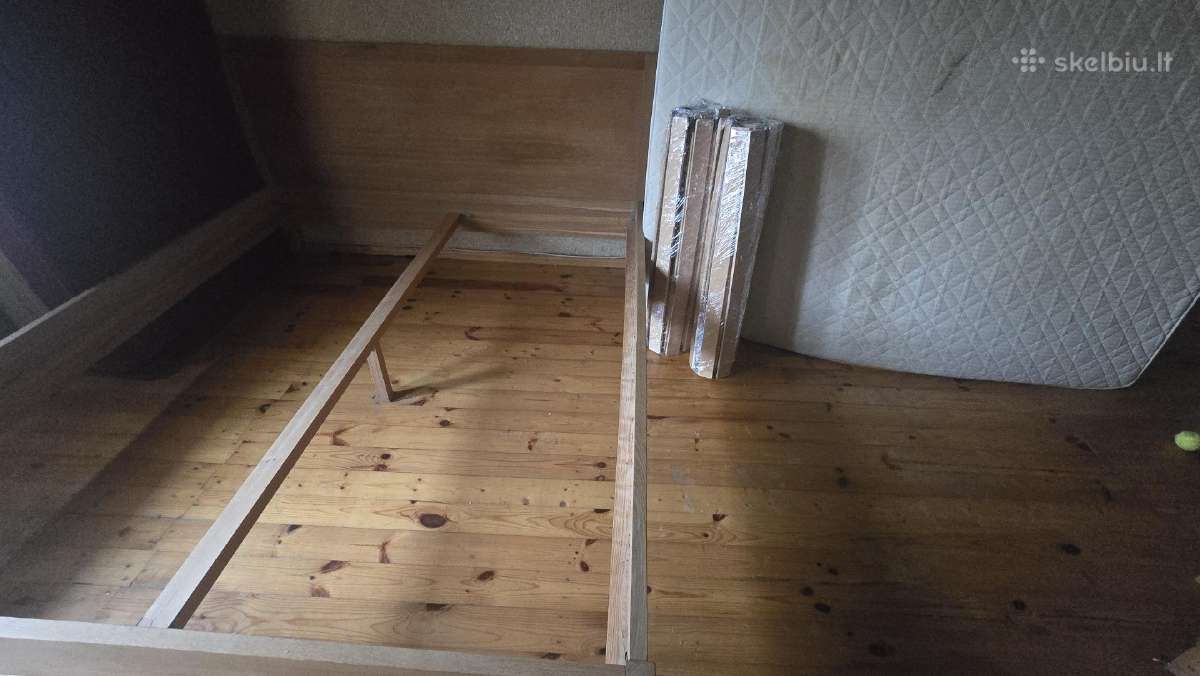 Dvigulė lova 200x180 + spinteles ąžuolo masyvo - nuotraukos Nr. 10