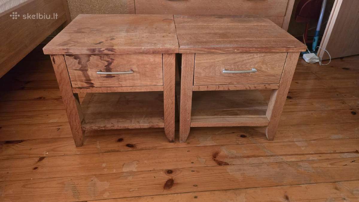 Dvigulė lova 200x180 + spinteles ąžuolo masyvo - nuotraukos Nr. 11