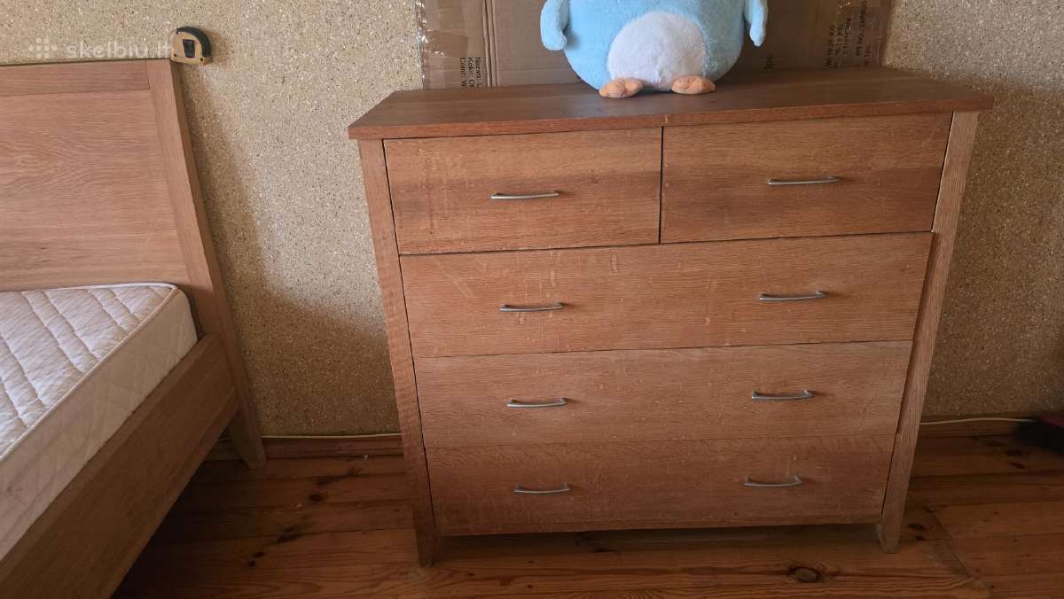 Dvigulė lova 200x180 + spinteles ąžuolo masyvo - nuotraukos Nr. 12