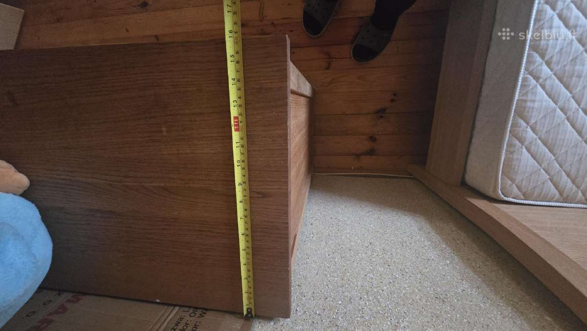 Dvigulė lova 200x180 + spinteles ąžuolo masyvo - nuotraukos Nr. 18