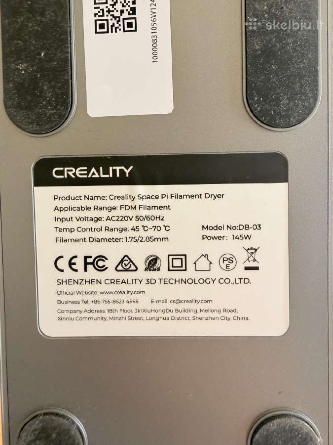 Creality Space Pi - 3D plastiko džiovintuvas - nuotraukos Nr. 2