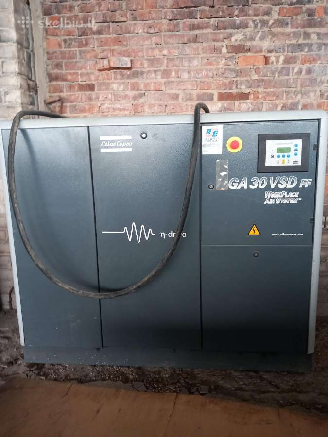 Parduodamas 30kw sraigtinis oro kompresorius. - nuotraukos Nr. 2