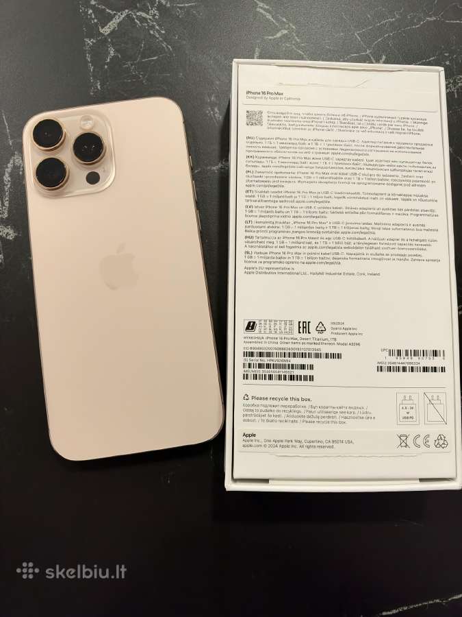 Parduodu Apple iPhone 16 Pro Max Desert 1 TB - nuotraukos Nr. 2