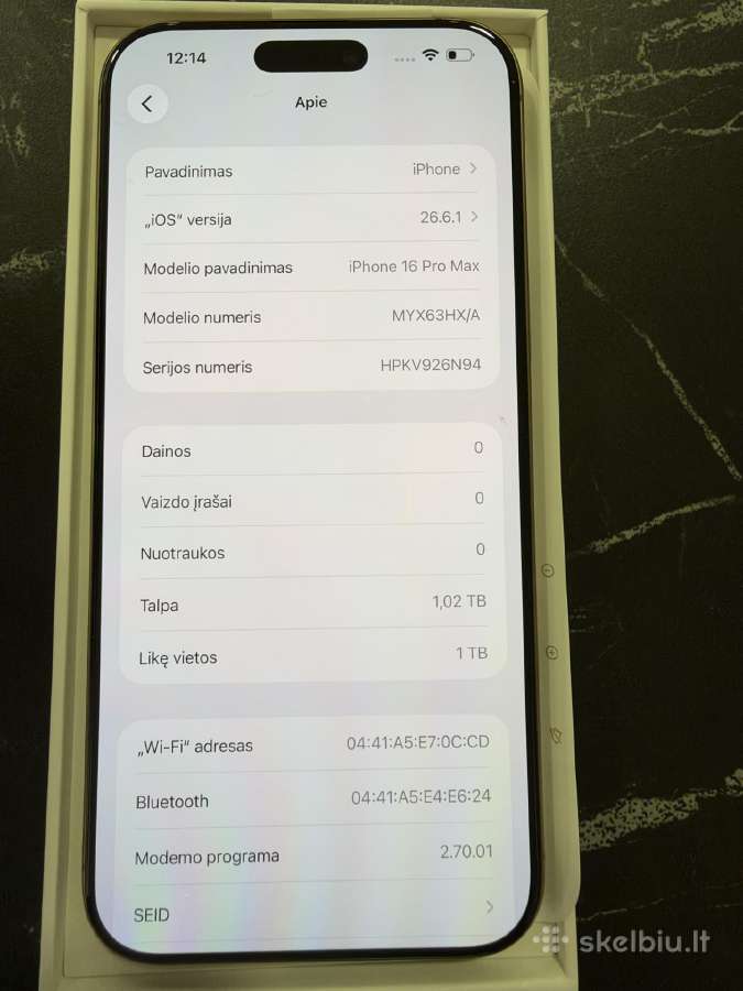 Parduodu Apple iPhone 16 Pro Max Desert 1 TB - nuotraukos Nr. 6