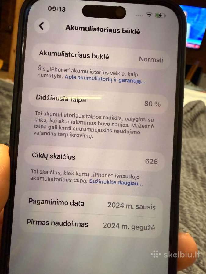 iPhone 15 Pro Max 256 GB Blue Titanium - nuotraukos Nr. 5