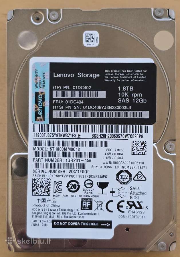 2.5" Sas HDD Sshd 146gb 1tb 1.2tb 1.8tb 2tb 2.4tb - nuotraukos Nr. 20