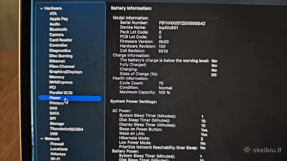 MacBook Air 13 M4 Starlight 16gb RAM 256gb 100%bat - nuotraukos Nr. 6