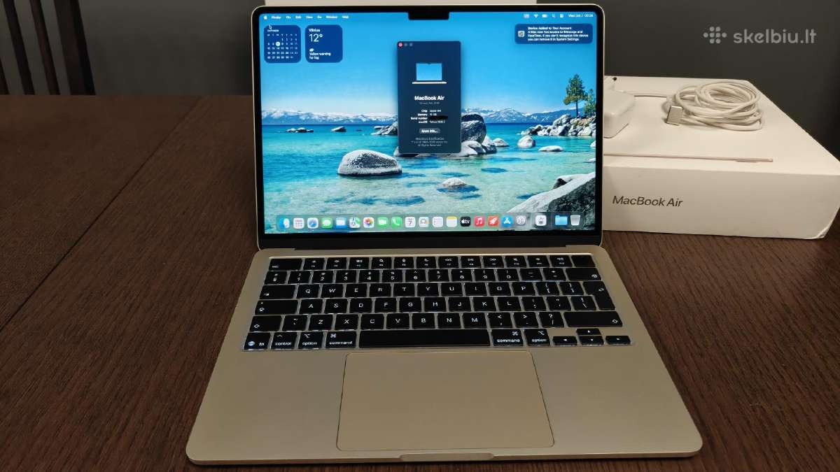 MacBook Air 13 M4 Starlight 16gb RAM 256gb 100%bat - nuotraukos Nr. 3