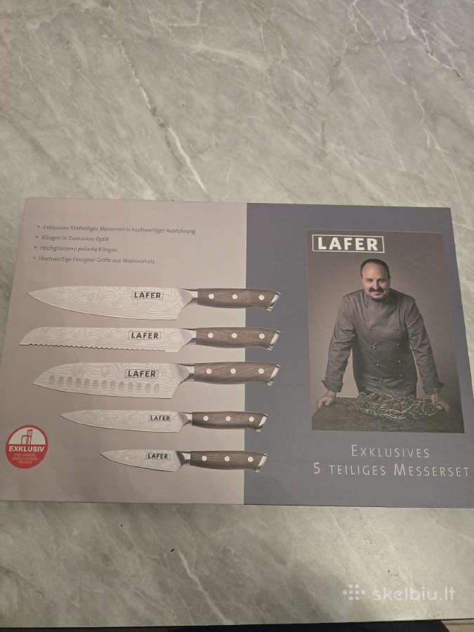 Johann Lafer 5 dalių peilių rinkinys – naujas - nuotraukos Nr. 2