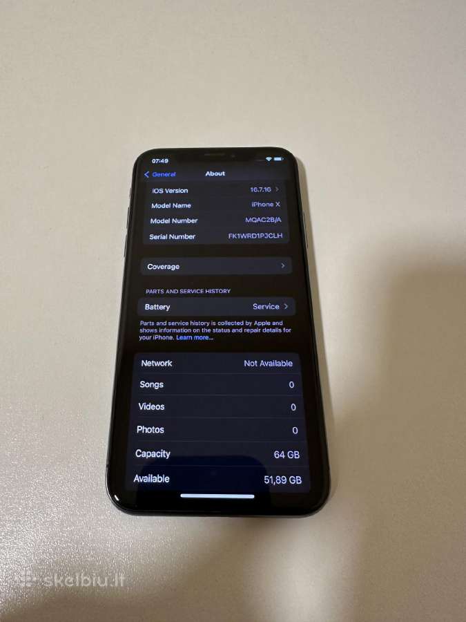 iPhone X 64 GB - nuotraukos Nr. 4
