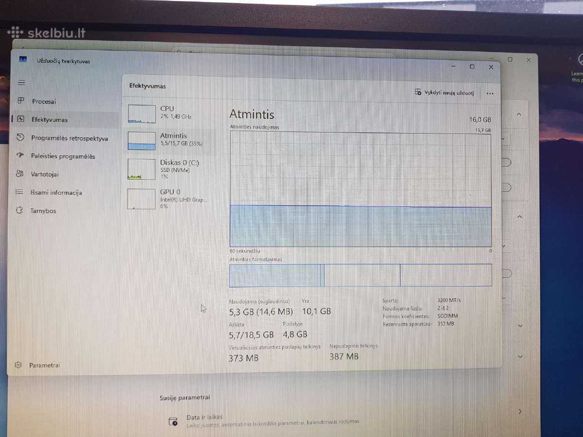 Lenovo Thinkcentre Neo 50q Gen4(1s), i5, 16gb RAM - nuotraukos Nr. 7