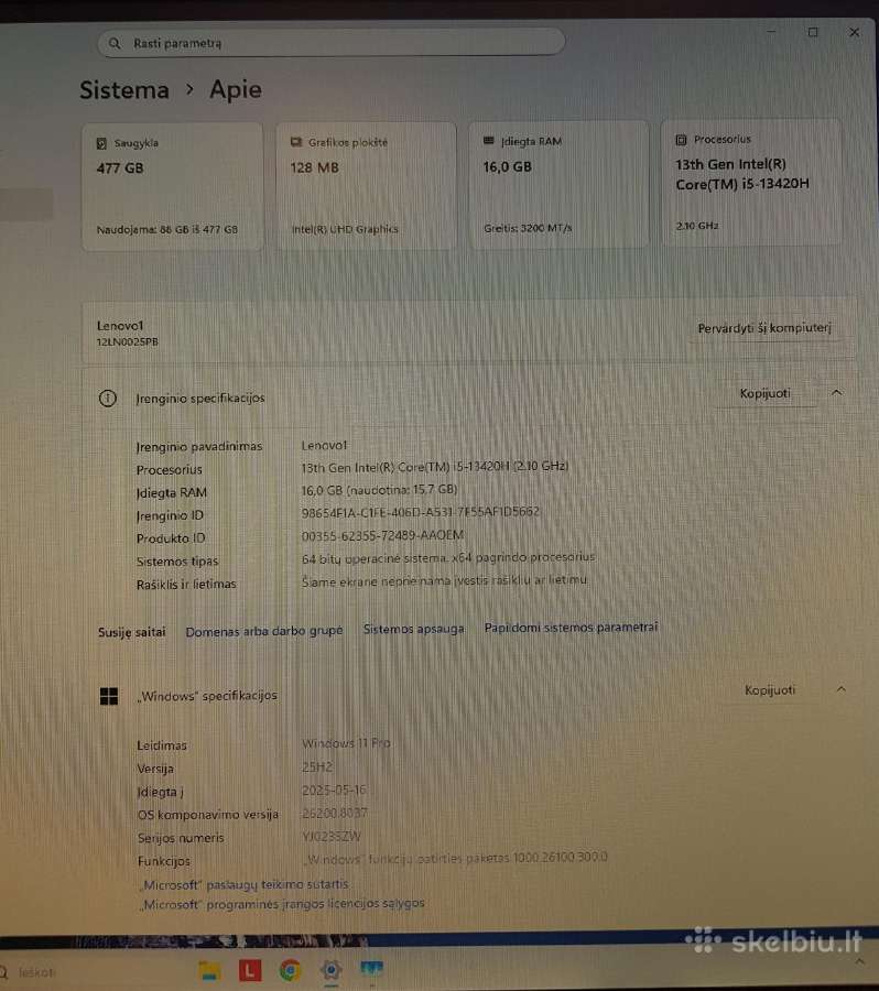 Lenovo Thinkcentre Neo 50q Gen4(1s), i5, 16gb RAM - nuotraukos Nr. 10