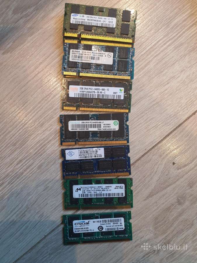 Laptopo atmintys ddr1, ddr2 , ddr3 , HDD, Cpu - nuotraukos Nr. 2