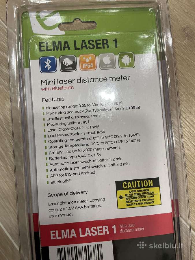 Elma Laser 1 lazerinis atstumo matuoklis Bluetooth - nuotraukos Nr. 5