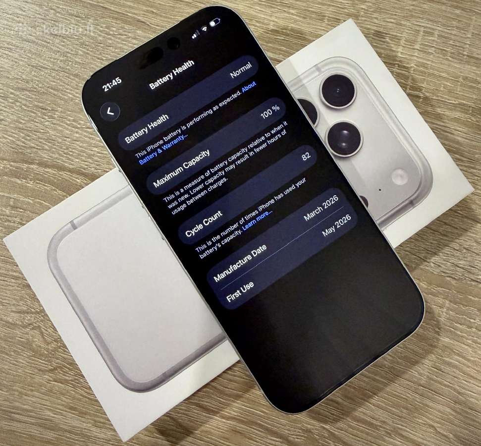 iPhone 17 Pro 256gb Silver Kaip naujas 100% - nuotraukos Nr. 4