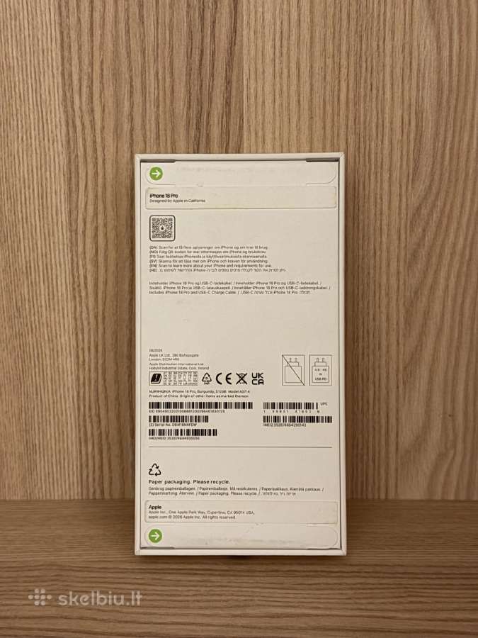 iPhone 18 Pro 512gb Burgundy - nuotraukos Nr. 3