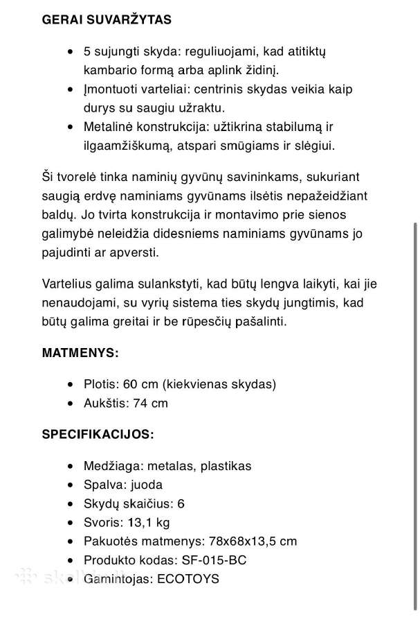 Zidinio, krosnelės apsaugos grotelės - nuotraukos Nr. 14