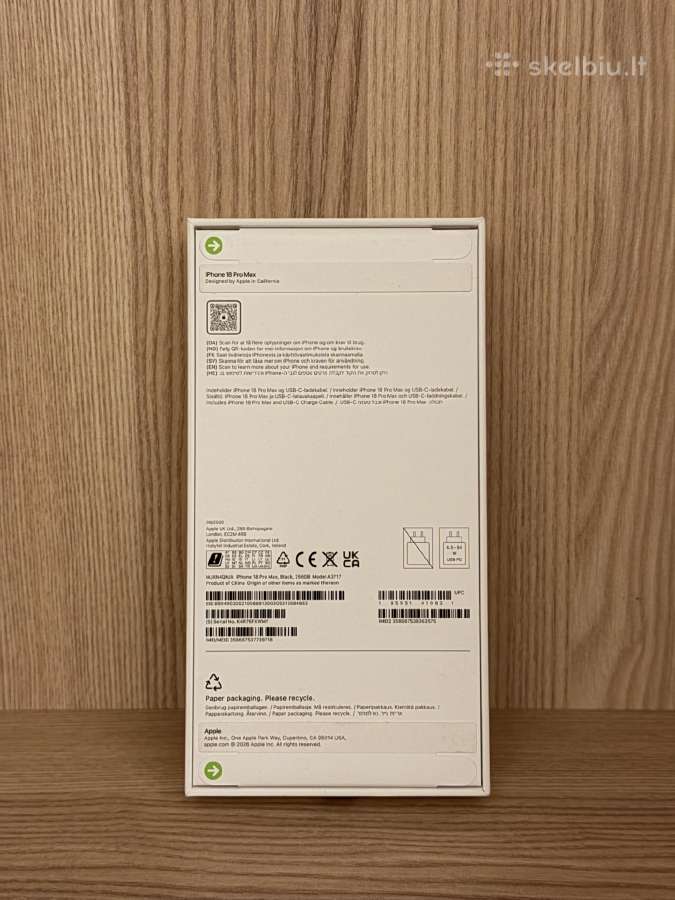iPhone 18 Pro Max 256gb Black - nuotraukos Nr. 2