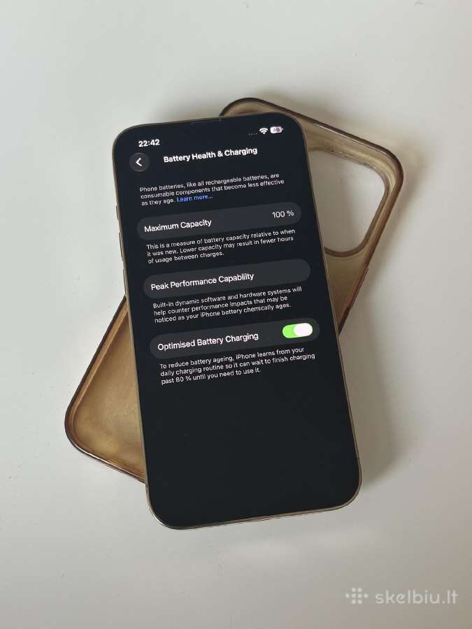 iPhone 13 Pro 256gb Gold - 100% Battery Health - nuotraukos Nr. 7
