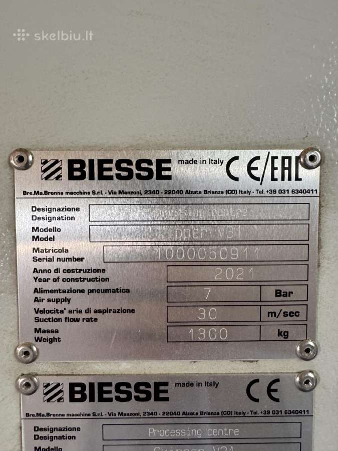 Biesse V31 Skipper CNC gręžimo staklės 2021 m. - nuotraukos Nr. 5