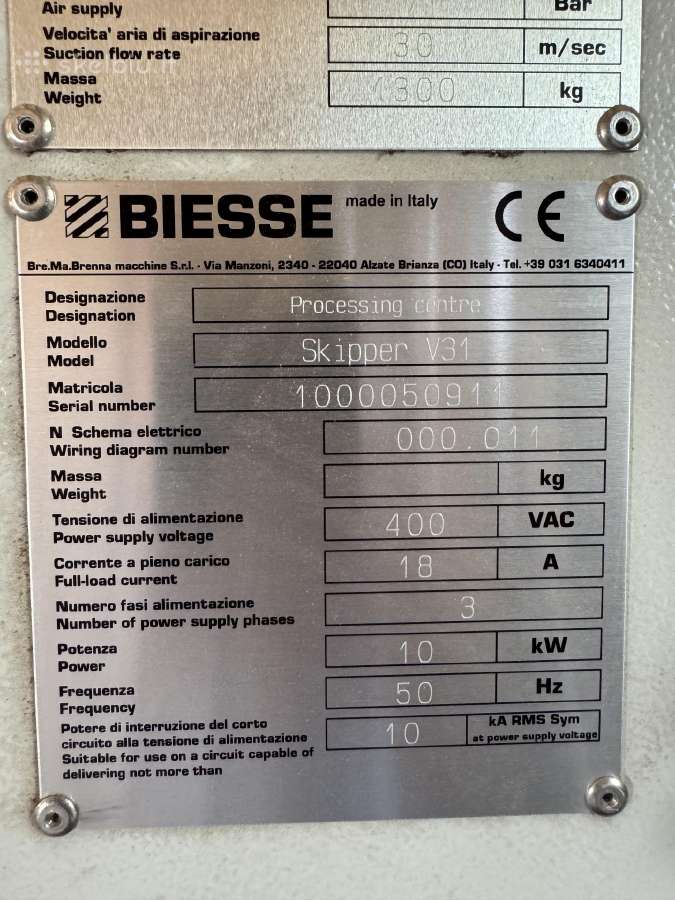 Biesse V31 Skipper CNC gręžimo staklės 2021 m. - nuotraukos Nr. 6