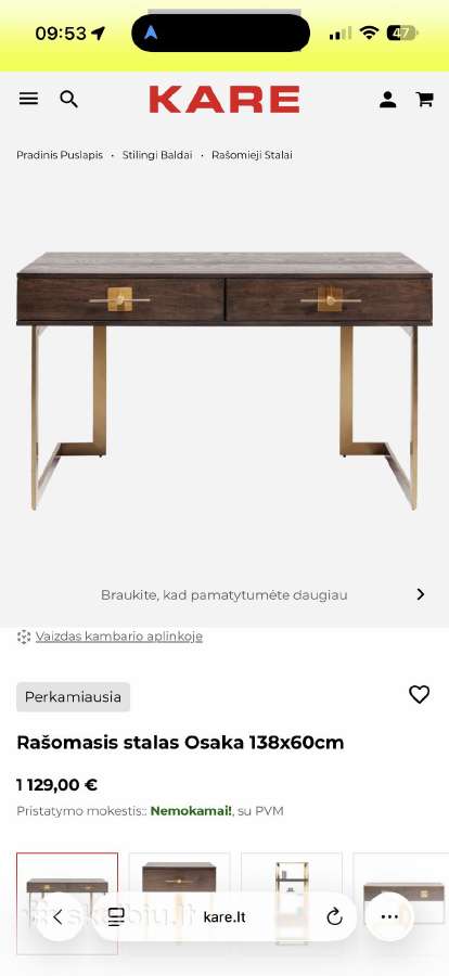 Kare home darbo kambario baldu komplektas - nuotraukos Nr. 2