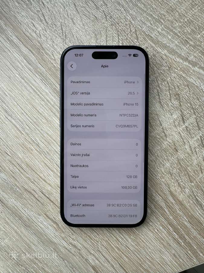 Apple iPhone 15 128gb Black - nuotraukos Nr. 7